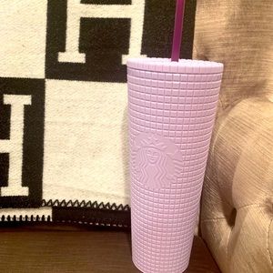 Starbucks Matte Lilac Grid Studded Tumbler